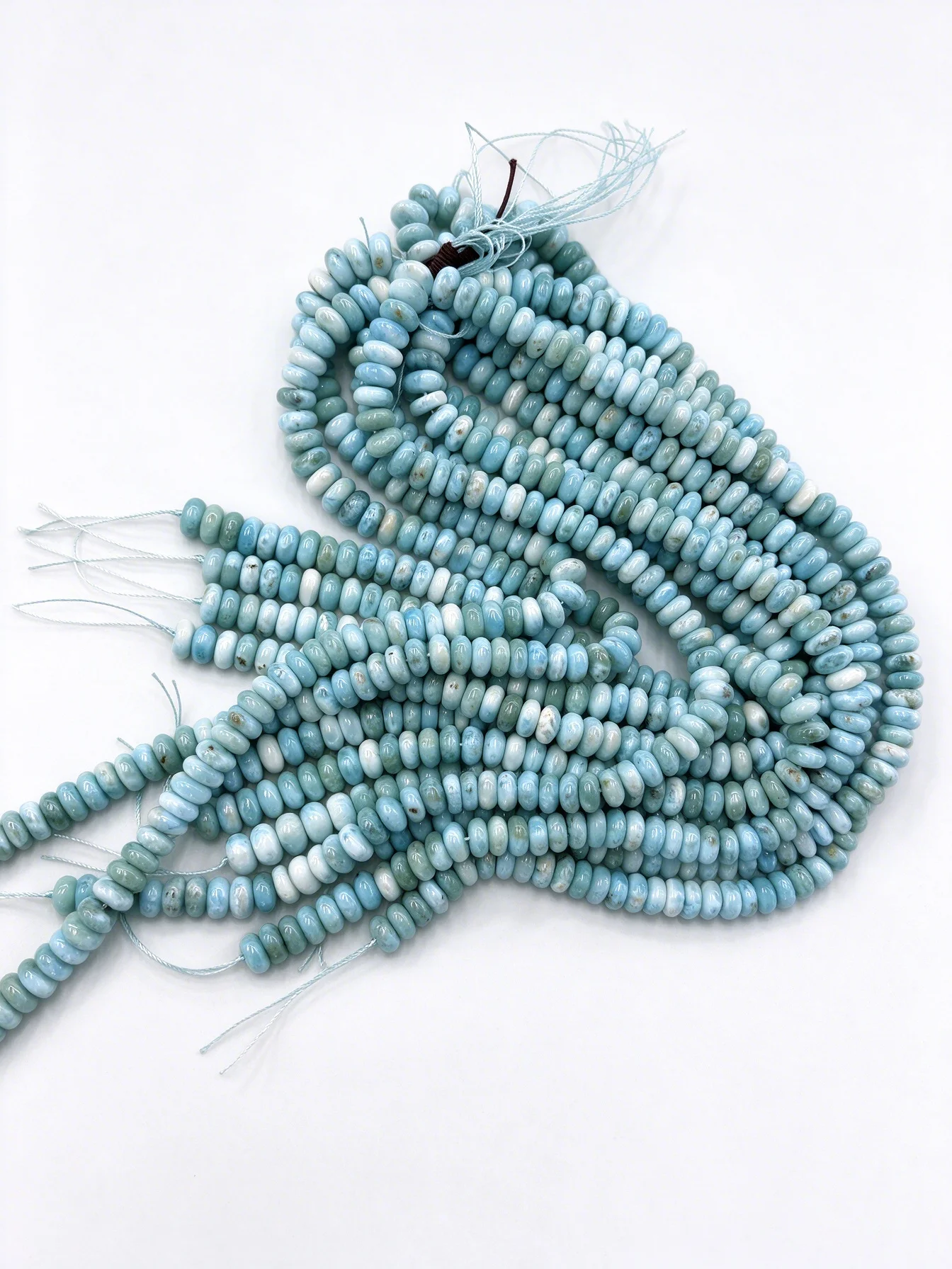 Natural larimar 10-11mm Stone Loose Beads For Jewelry Making DIY Bracelets Necklace Mikubeads