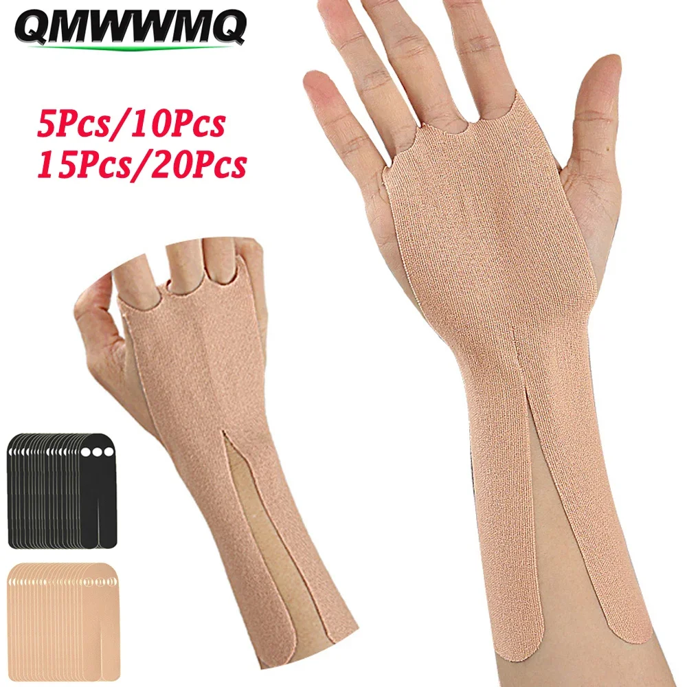 5PCS/10PCS/15PCS/20PCS Cut Kinesiology Tape for Hands, Latex-Free Sports Tape Elastic Athletic Accessories for Wrist Hand