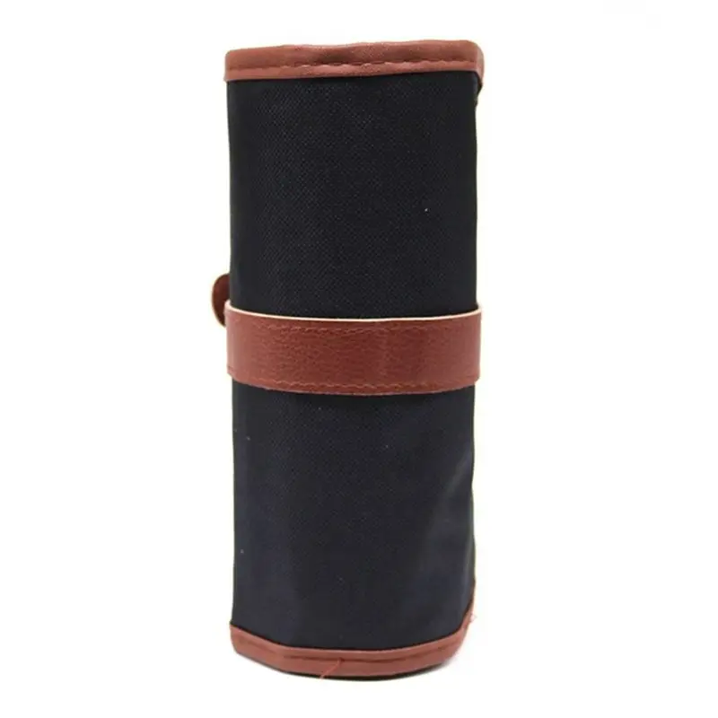 BHBL 24 Slot Pencil Roll Up Case Pen Curtain Pencil Bag Makeup Wrap Holder Storage Pouch Thick Canvas Stationery Organizer