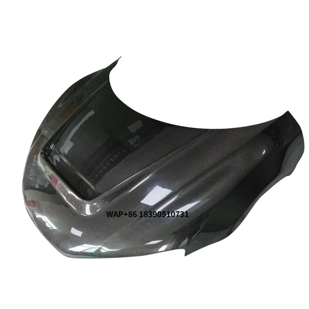 

The High-gloss PPI-style Carbon Fiber Body Kit Hood Engine Cover Cabin Cover for R8 07-15