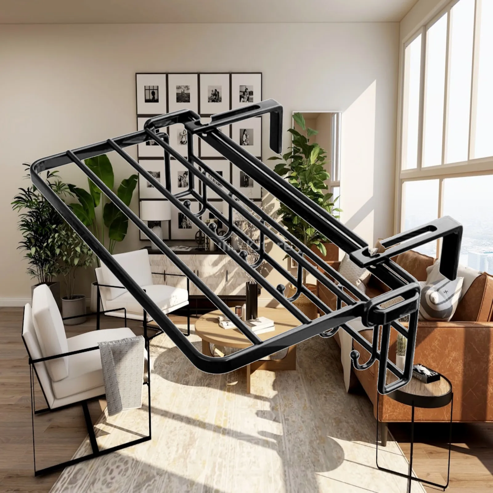 Clothes Drying Rack for Balcony Railings Windowsill Versatile Laundry Rack Folding Towel Rack for Bathroom Mudroom Garage