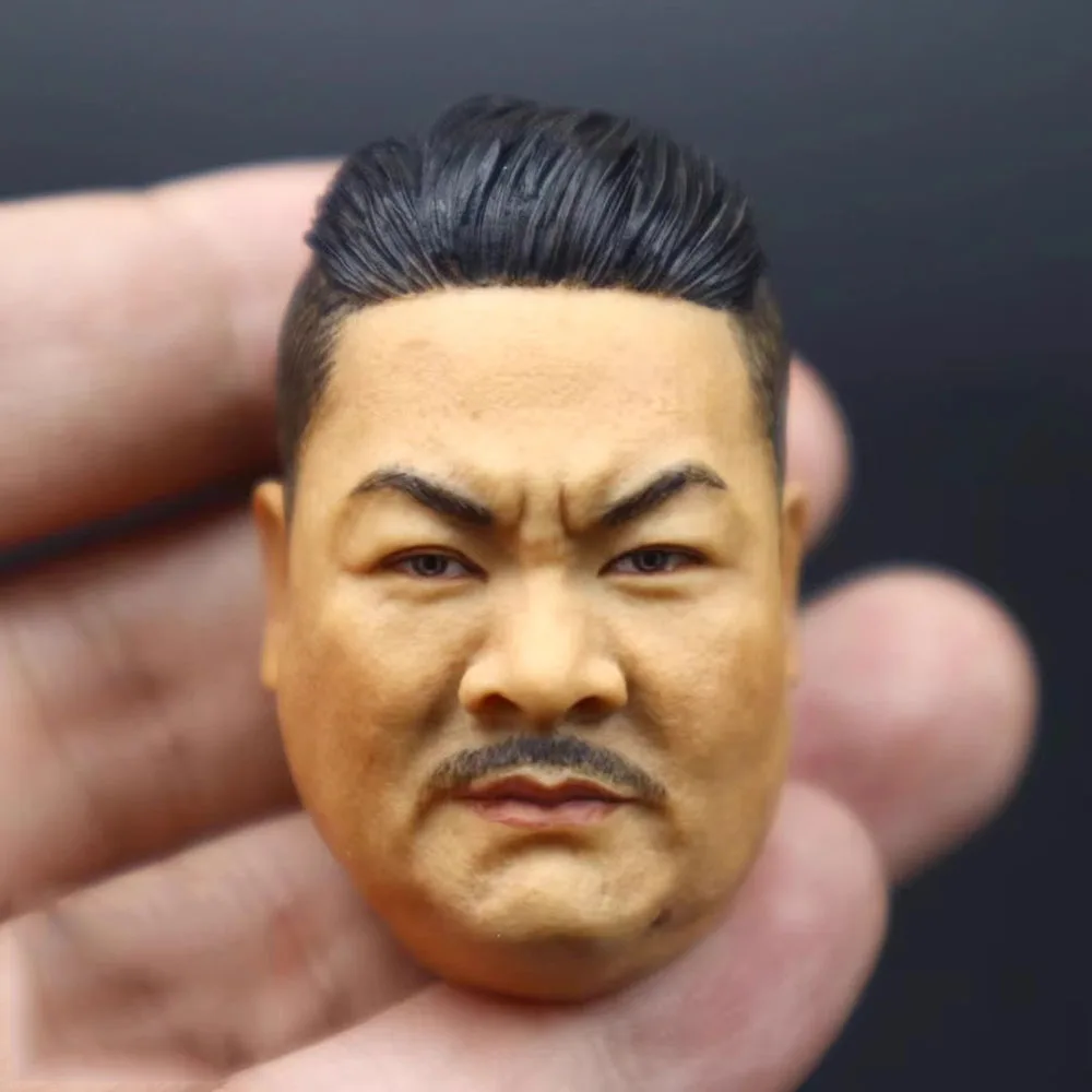 

1/6 Movie Player Asia Tough Guy Fatter Man Linxue Male Head Sculpture Carving Fit 12" World Box TBL DAM 3A Action Figure DIY