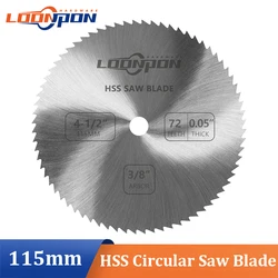 Loonpon 115mm Circular Saw Blade Wheel Discs 4 1/2inch HSS Cutting Disc Rotary Tool Accessories For Wood Plastic Metal Aluminum