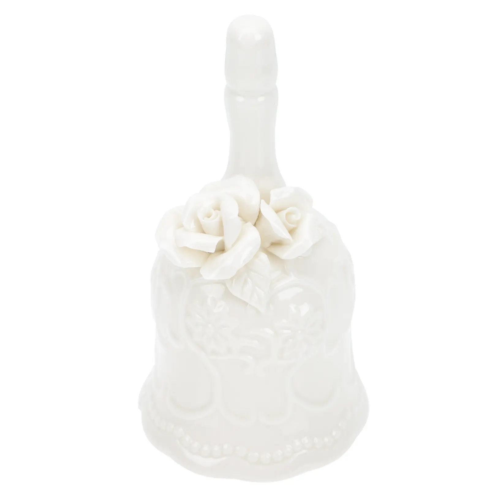 Vintage Style Ceramic Service Bell for Restaurant Bar Home Use Handheld Crisp Sound Desktop Adornment Decorative Call Bell