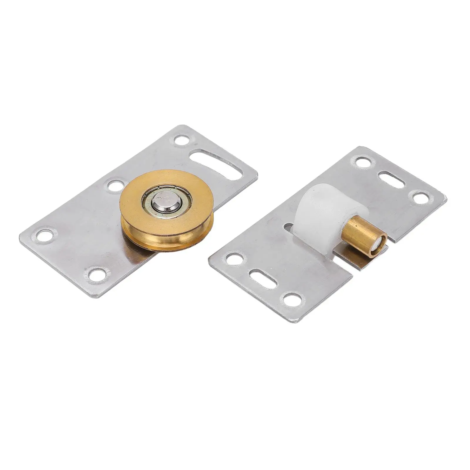 بكرة باب منزلق نحاسية من الفولاذ المقاوم للصدأ 30 مم OD لنظام خزانة الملابس المنزلية #3