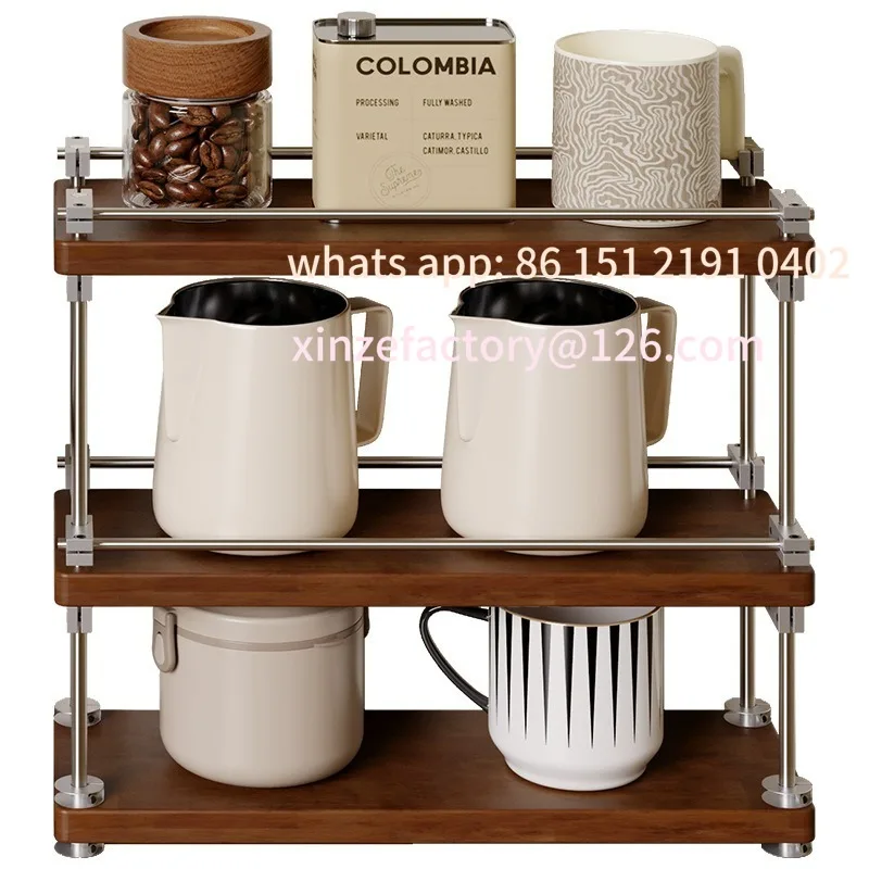 

Customizable optical axis shelf Solid wood small shelf Multi-layer cosmetics porch cabinet Medieval storage rack