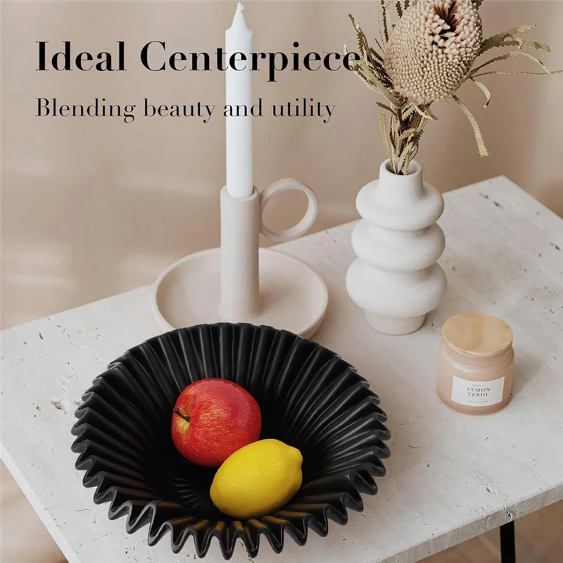 

【Flash Sale】Large Decorative Bowl - Fruit Bowl For Kitchen Counter, Key Bowl For Entryway Table, Modern Decorative Bowls For Hom