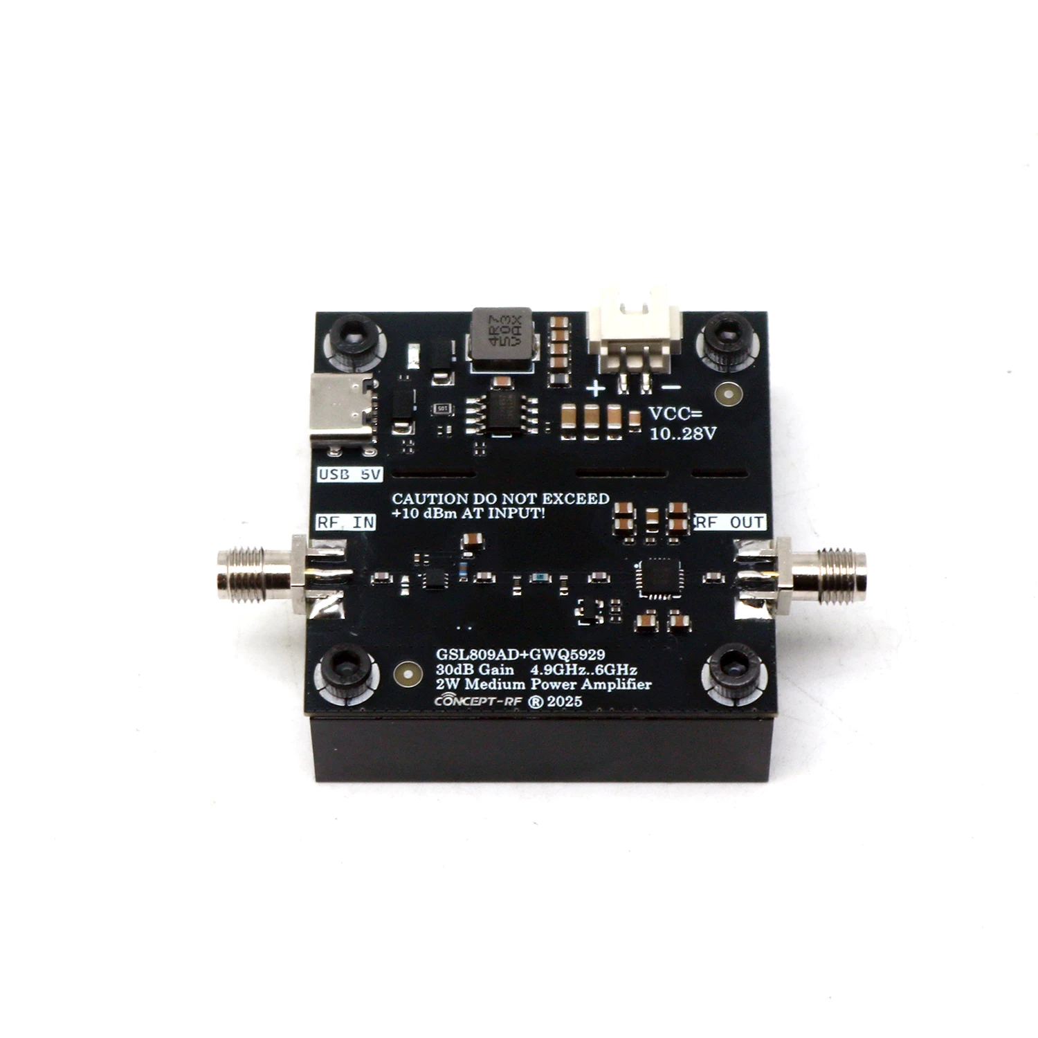 GSL809AD+GWQ5929 4.9Ghz-6Ghz 2W RF Power Amplifier 30DB Drive Transmitter 5Ghz 5.8GHZ Signal WIFI Drone Video Transmission