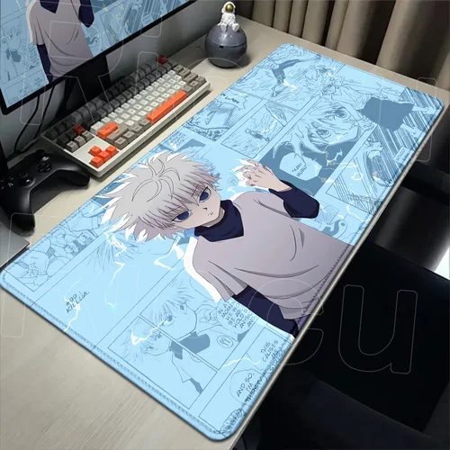 Imagen 2 del producto Alfombrilla de ratón con estampado HD para Gamer Home, alfombrilla de ratón Hunter X Hunter, alfombra antideslizante de goma Natural para oficina, accesorios para jugadores, alfombrillas de escritorio