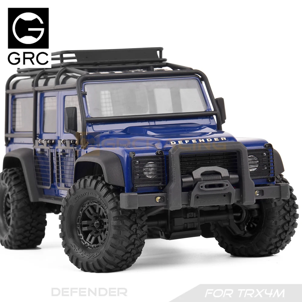 Per Traxxas 1/18 Trx-4m Defender Trx4 Paralume Anteriore In Metallo/coperchio del Faro Simulazione Auto Borsette In Metallo Grande Paralume # g178os/b