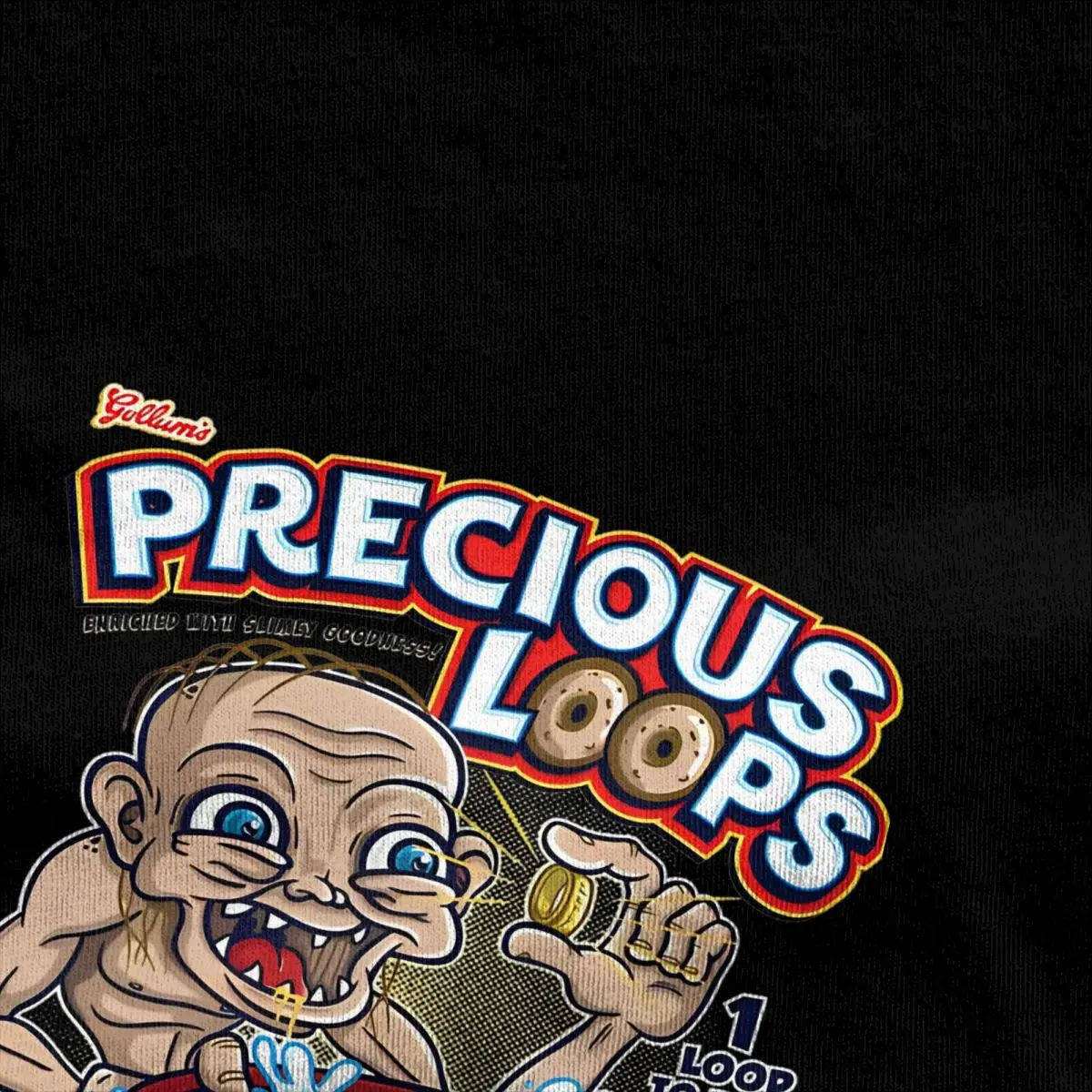 Precious Loops Gollum Ring -Film Mordor Castle Lord Magic T Shirt Man Vintage T-Shirt Beach O Neck Harajuku Tee Shirt