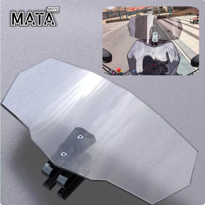 Moto Universal Modification, Small Windshield Installation, High Lift Windshield, Anti Kite String and Anti Cutting Accessories
