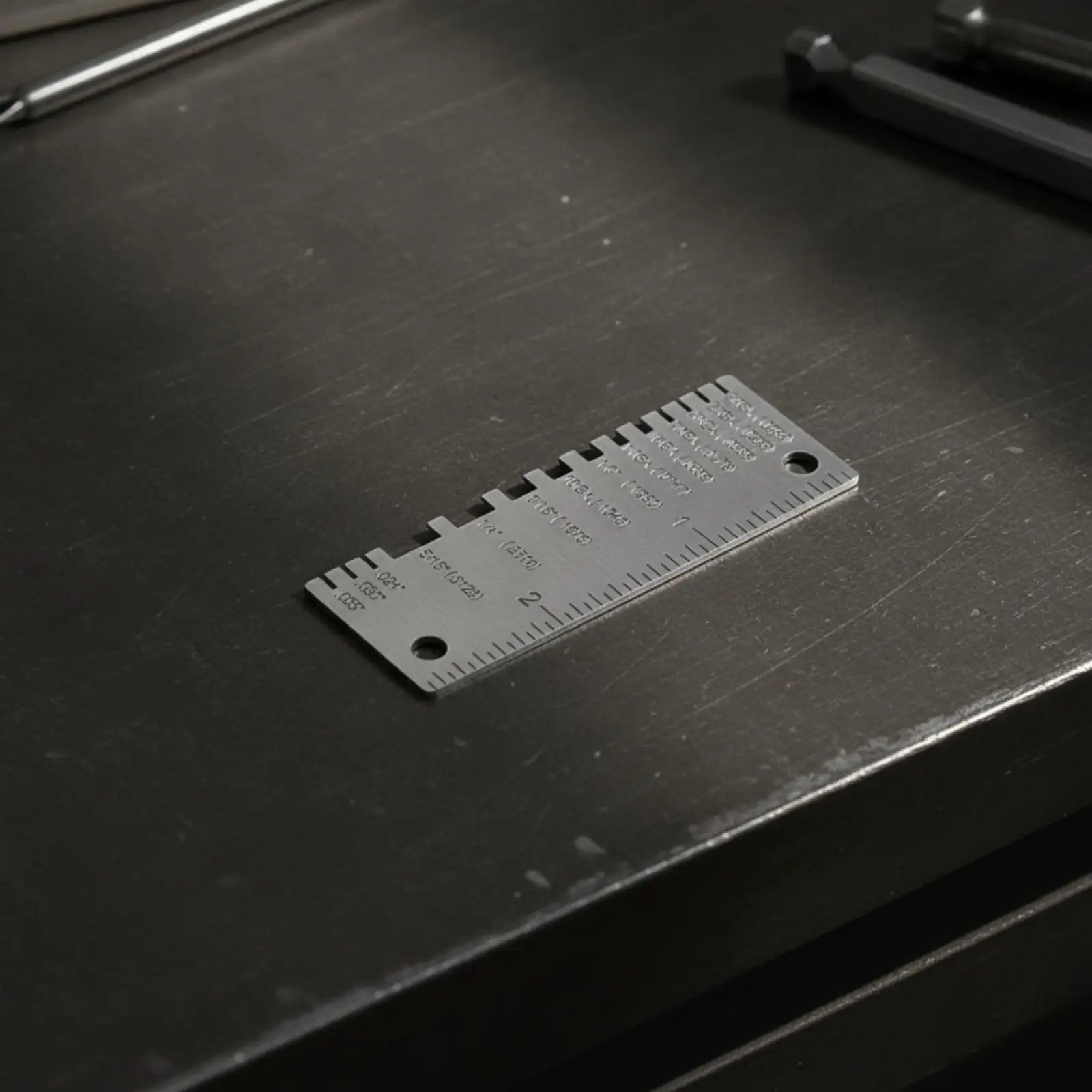 Stainless Steel Wire Gauge Template Double Sided Notched Sizing Tool for Sheet Metal and Wire Craft Gauge