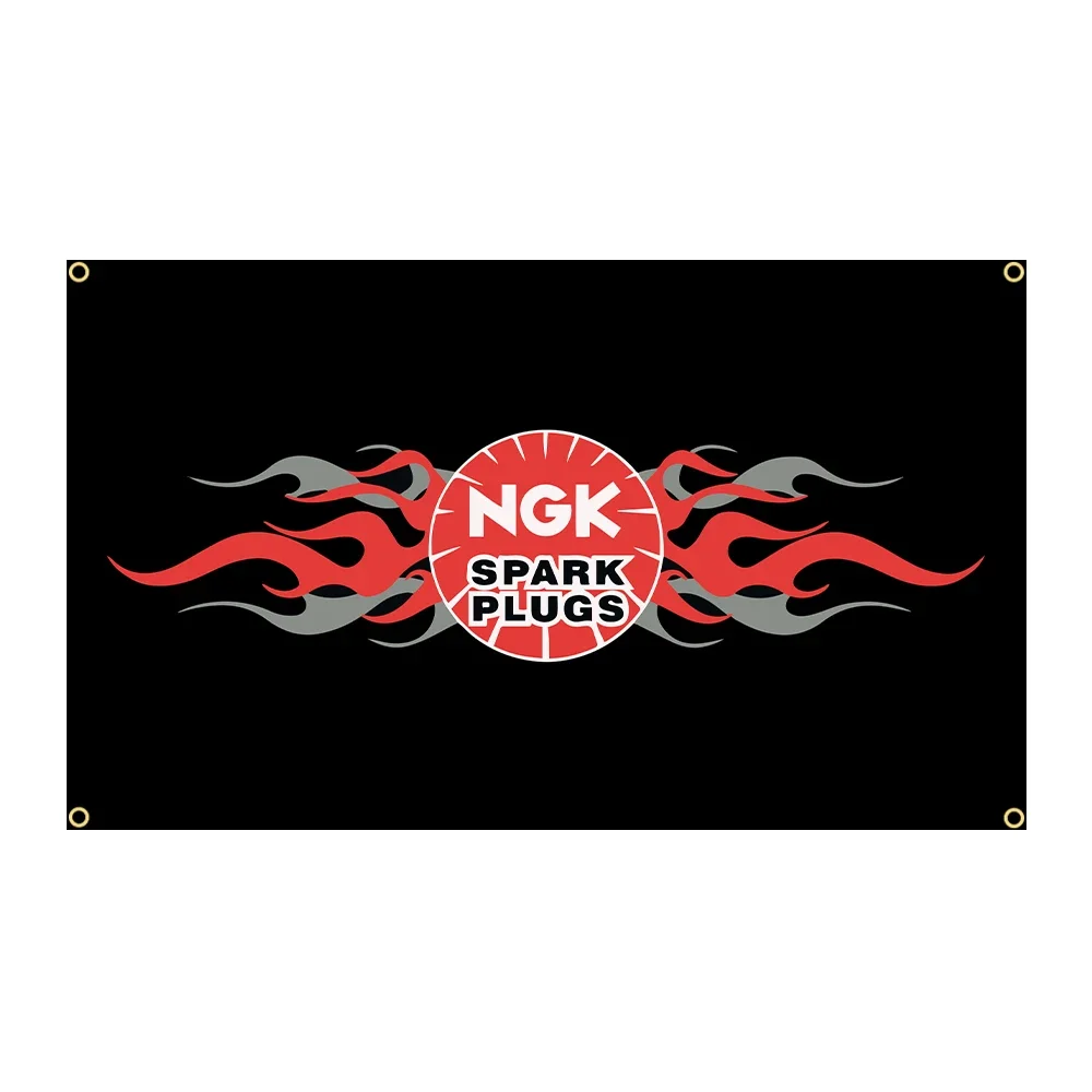 FLAGDOM 90x150CM 3X5Ft NGKS Flag Polyester Printed Car Racing Club Banner For Decor
