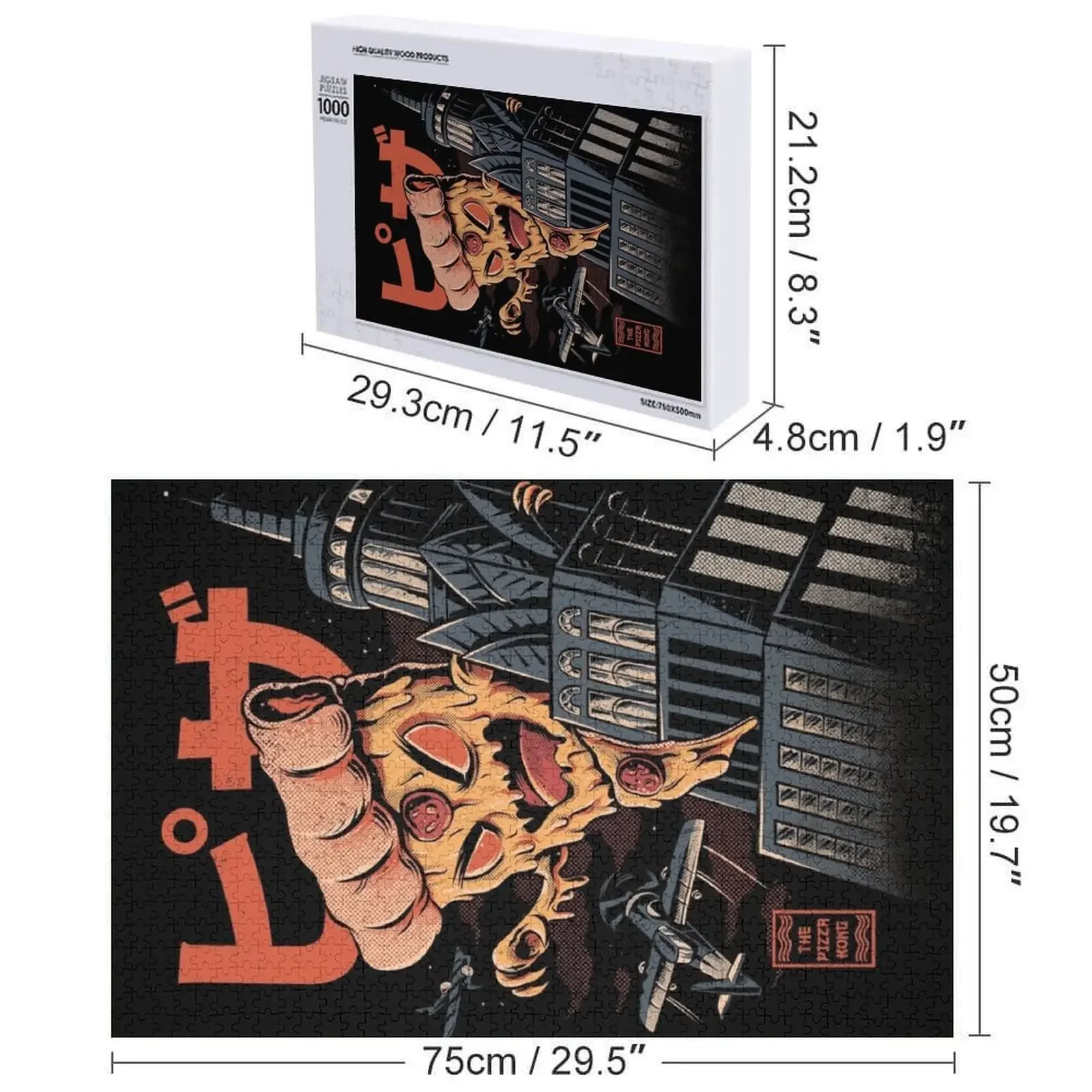 Puzzle Pizza Kong Drewniane Puzzle IQ z Własnym Imieniem