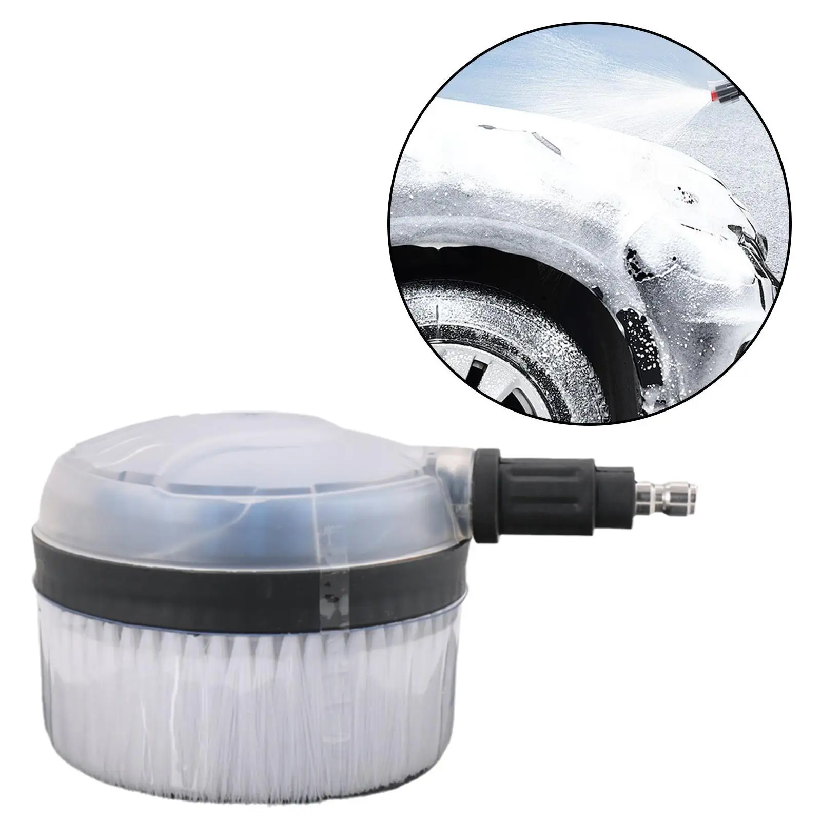 

Pressure Car Washer Replacement Brush Universal Fan Shaped Rotating Car Wash Brush for Decking Window Glass Boat Vehicles Office