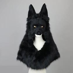 Anime Plush Hat for Women Men Comics Show Wolf Head Hat Headgear Outdoor Sport Hat Cold Weather Windproof Hat Headwear