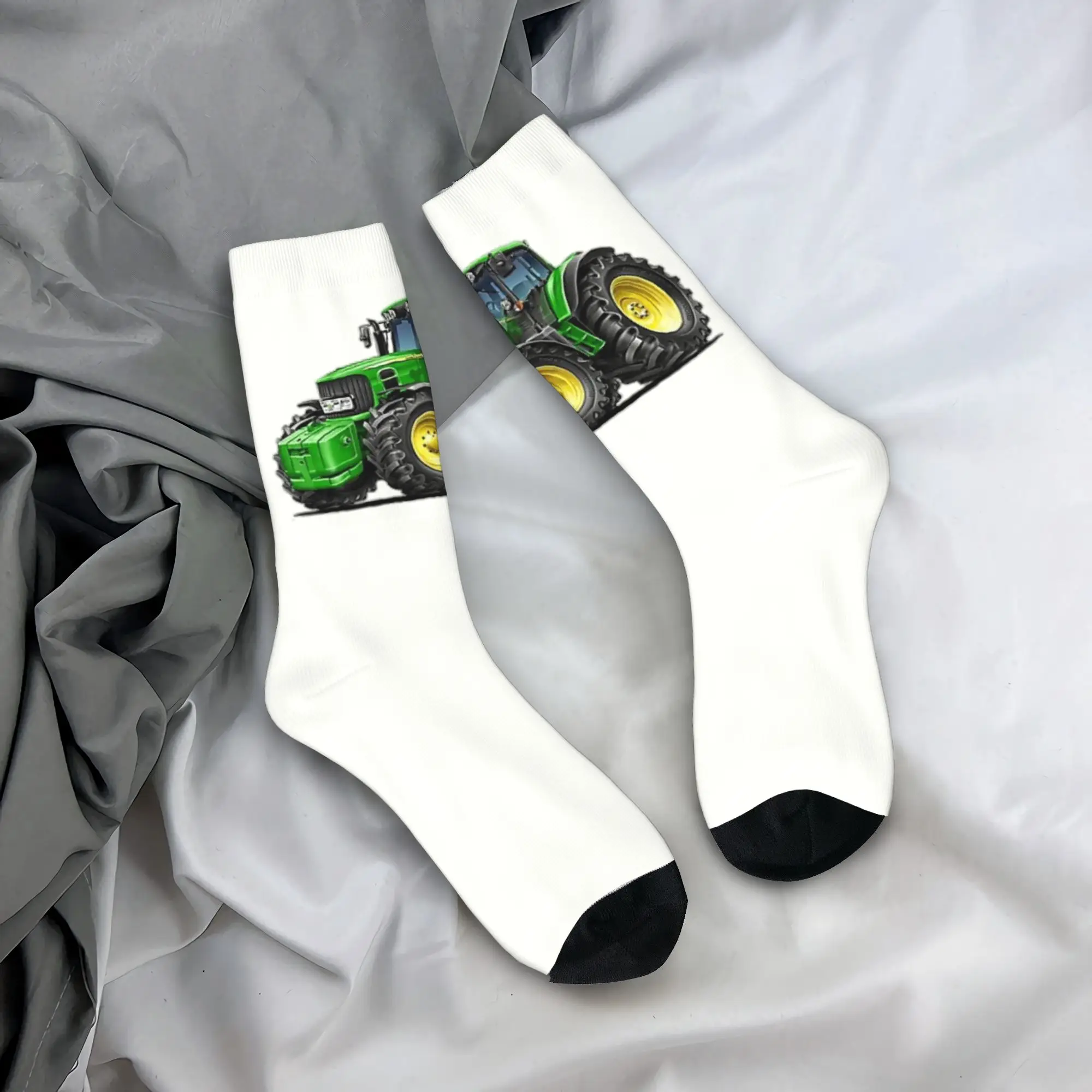 

Custom Tractor Men Women Crew Socks Unisex Kawaii Spring Summer Autumn Winter Dress Socks
