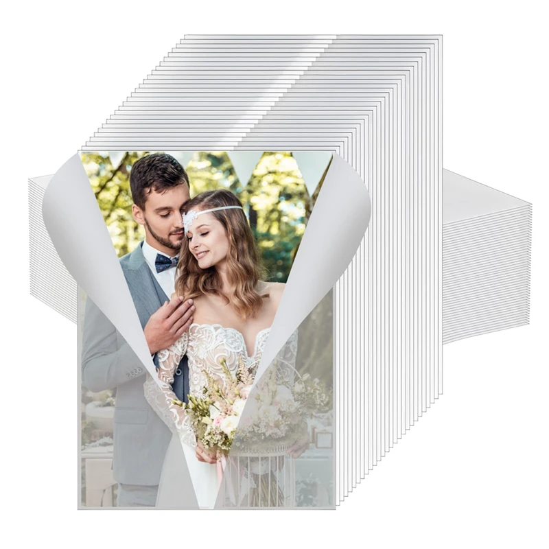 

200 Pack Bulk Transparent Paper Envelope Liners Pre-Folded Packaging, Invitation Covers For Wedding Cards, Greeting Cards