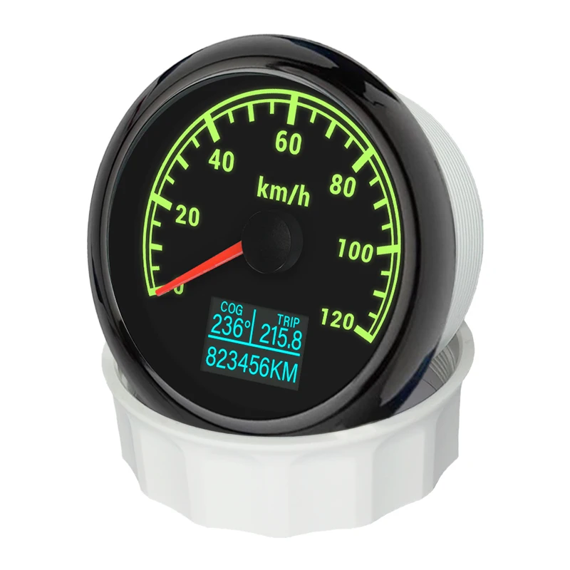 

Newest 85mm GPS Speedometer 0-30knots 60km/h 0-120KMH 160MPH Odometer with 7 Colors Backlight for Car Boat Motorcycle Yacht