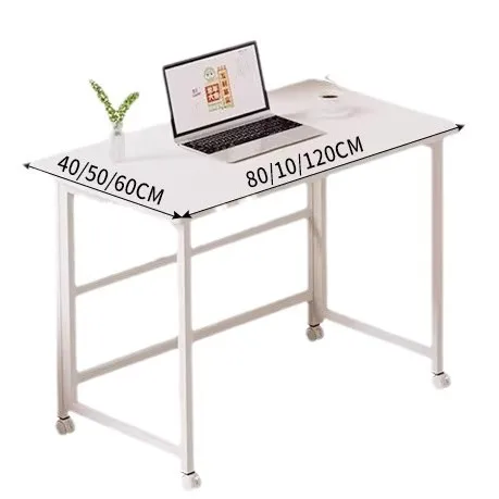 مكتب كمبيوتر لغرفة النوم، مكتب طالب منزلي، طاولة قابلة للطي، طاولة عمل بسيطة للإيجار، طاولة بجانب السرير قابلة للإزالة