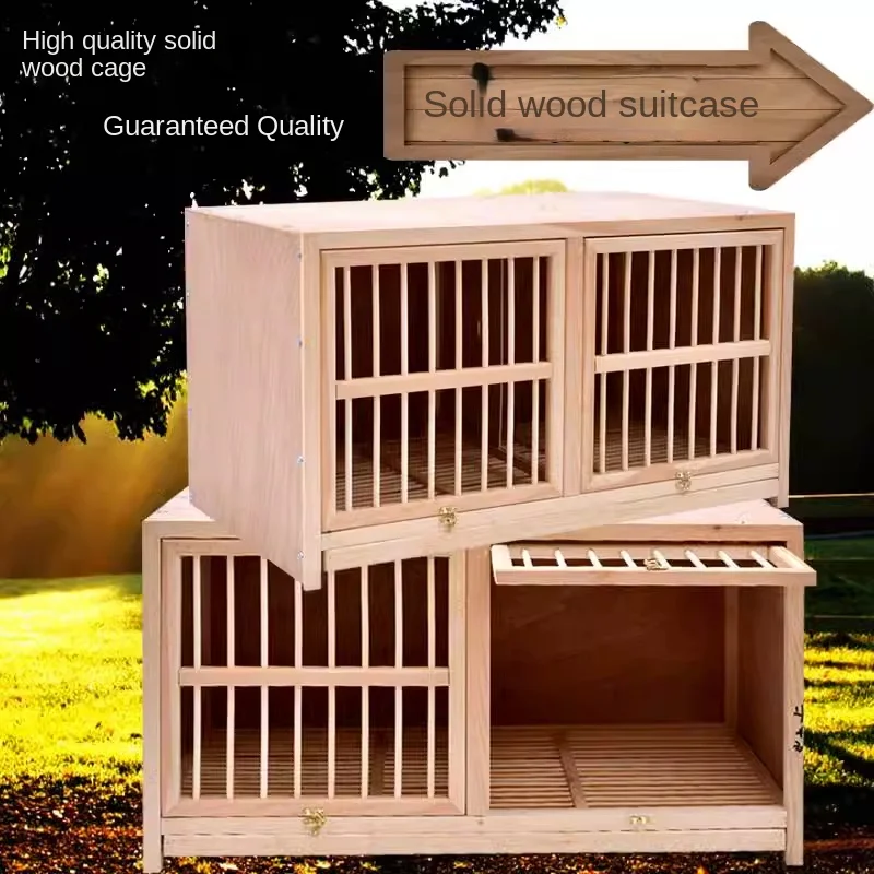 Outdoor Wooden Cat Cage Large Solid Wood Chicken Coop Large Pigeon House Chicken Coop Bird Cage