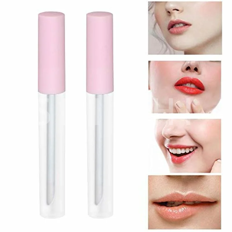 Mini Lege Lipgloss Tubes Flesjes Navulbare Lippenstift Monster Container Lippenbalsem Flessen Diy Cosmetica Tool, Matte Roze