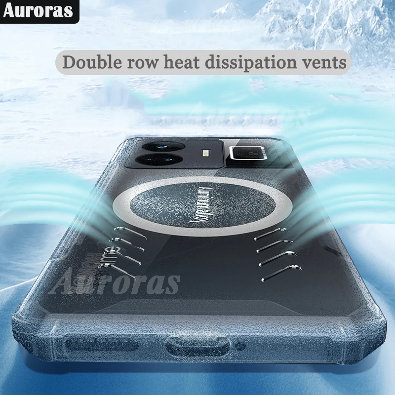 Auroras For Realme GT 3 Case Transparent Heat Dissipation Magnetic Attraction Shell For Realme GT Neo 5 C55 Back Cover