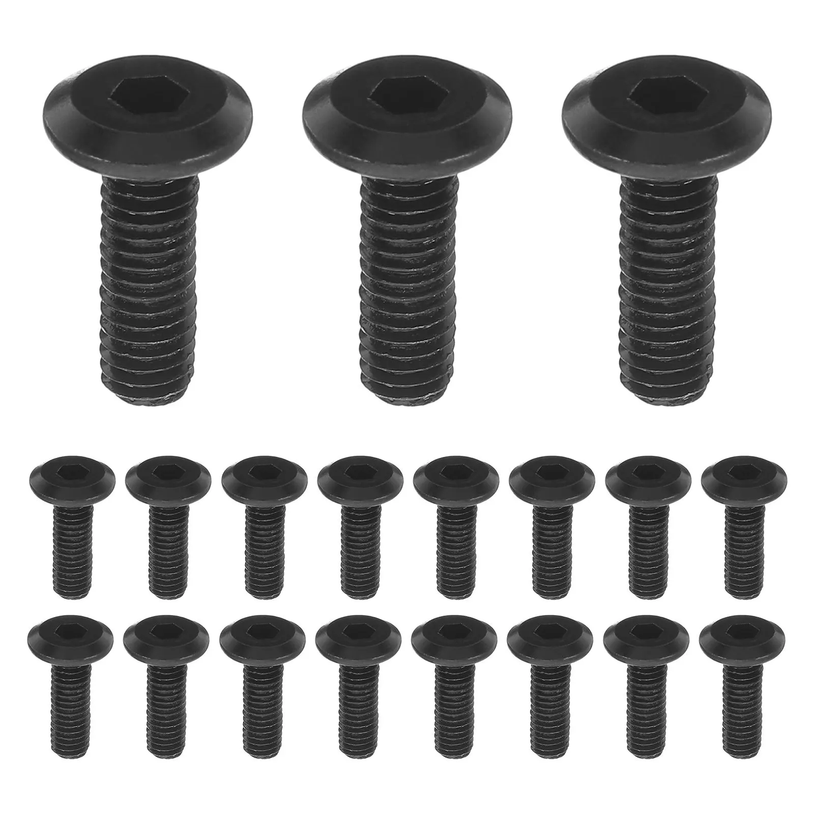 

50Pcs Durable Black Countersunk Socket Cap Screws for Furniture Cabinet Bookshelves Shelving Black Machine Screws Bolts