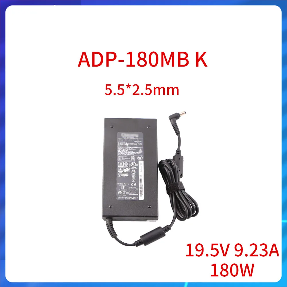 NEW For GS63 GS65 GS73VR 180W Power Supply Charger 5.5*2.5MM 19.5V 9.23A ADP-180MB K Laptop AC Adapter ADP-180MBK Charger