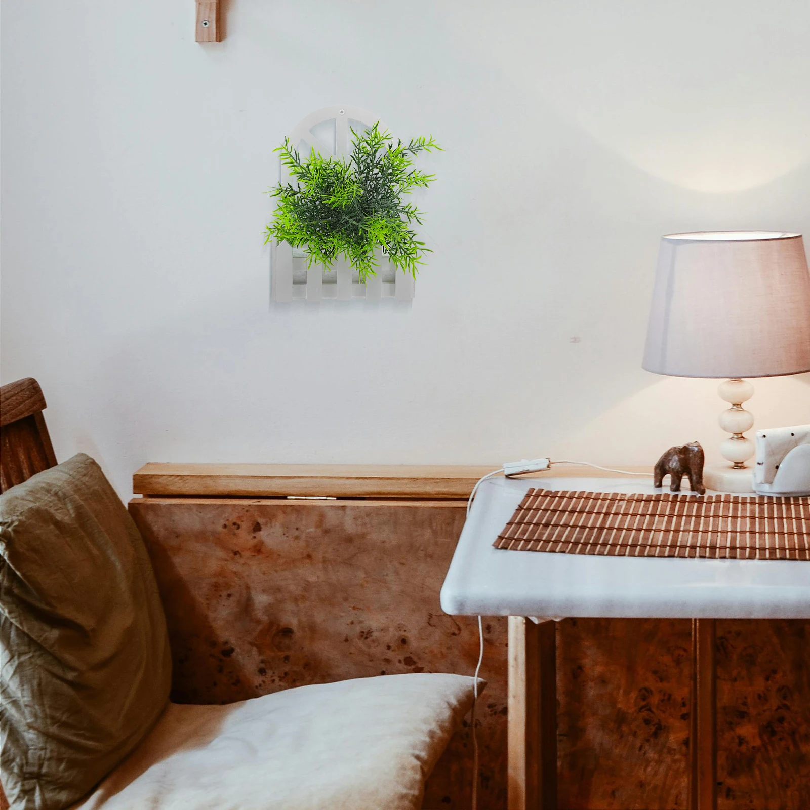 

Flower Pot with Foam Fence Garden Planter Decorate Artificial Flowers Hanging Basket