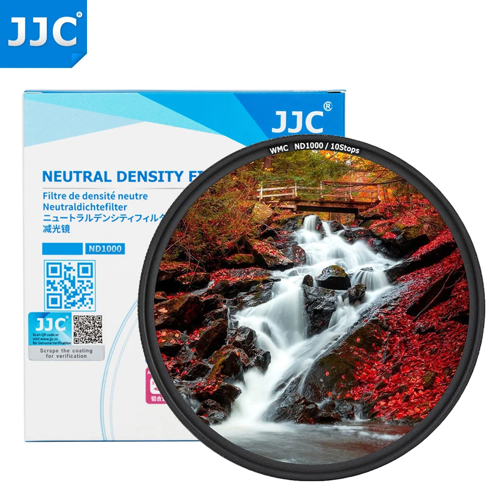 JJC Neutral Density Filter ND1000 Filter 49 52 55 58 62 67 72 77 82mm Camera ND filter Lens HD Glass For Sony Canon Nikon DSLR