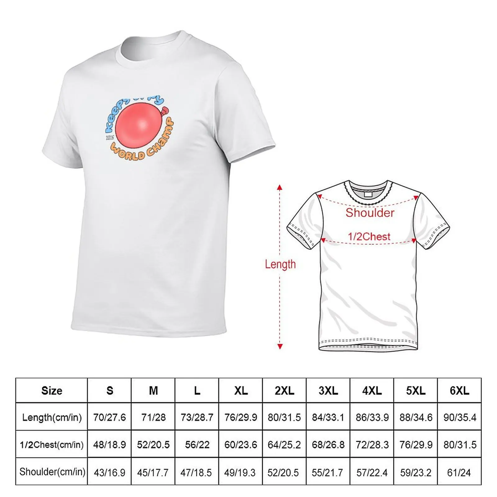 Keepy Uppy World Champ 2025 (Blue & Orange) T-Shirt vintage clothes man clothes mens vintage t shirts