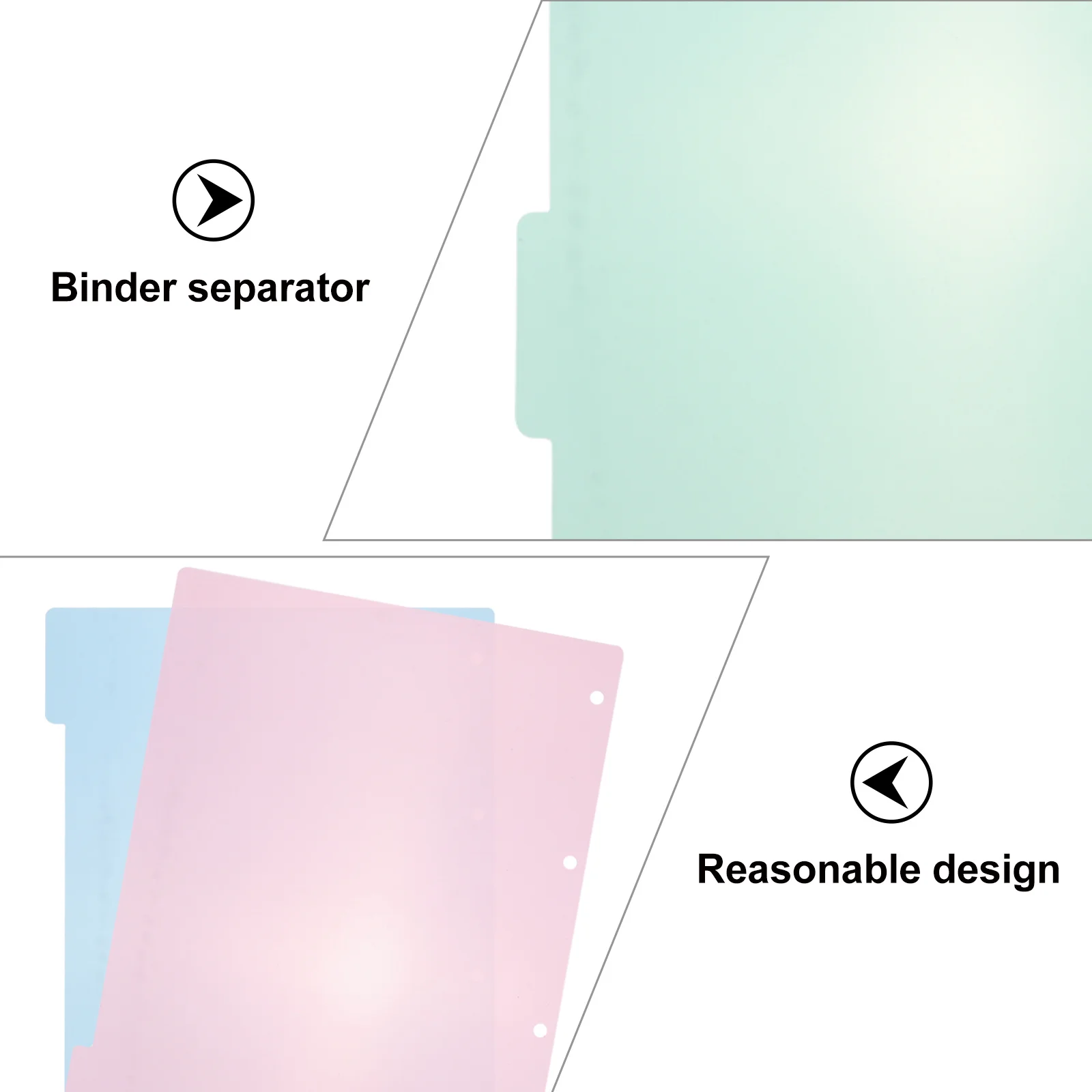 10Pcs Multicolor Index Dividers Label A4 Smooth Surface Long Lasting Office Use Binder Dividers Labels Paper Tab