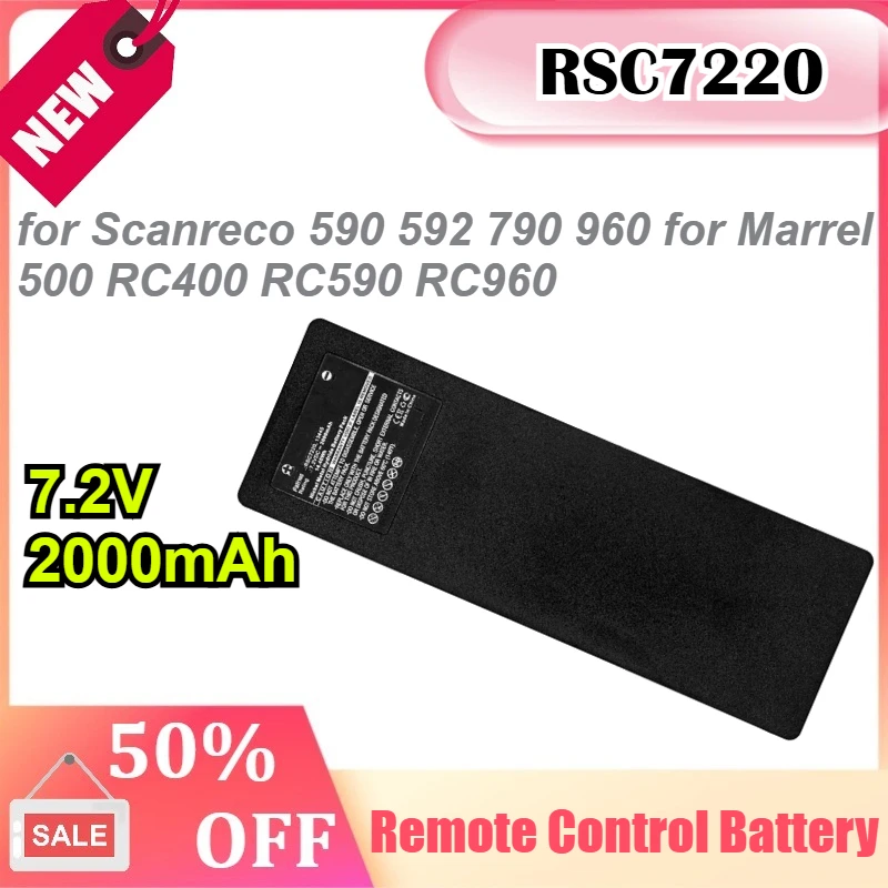 

RSC7220 1026 7.2V 2000mAh for Scanreco 590 592 790 960 for Marrel 500 RC400 RC590 RC960 Remote Control Battery