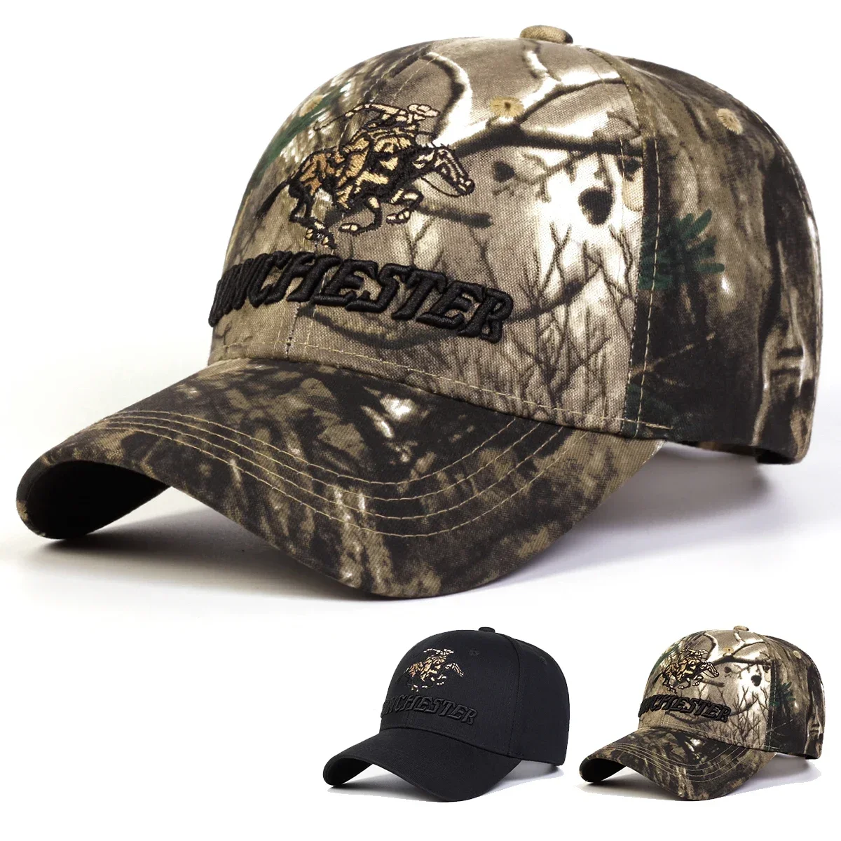 Gorras de béisbol con bordado de letras Winchester Unisex, sombrero protector solar para exteriores para primavera y otoño, gorras de camionero informales ajustables