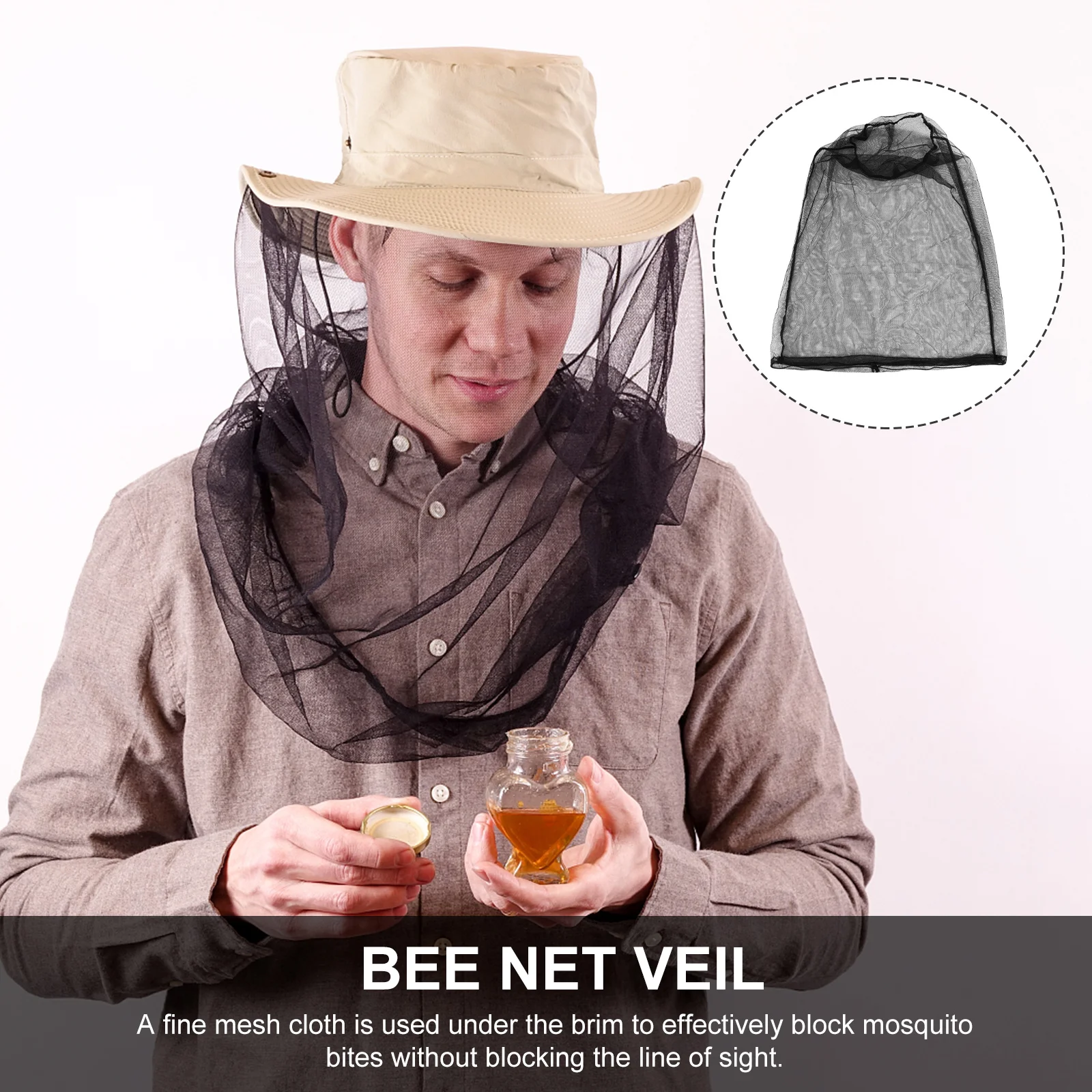 rede-mosquiteira-chapeu-apicultura-malha-veu-para-pesca-caminhadas-caca-viagem-leve-dobravel-a-prova-ao-ar-livre