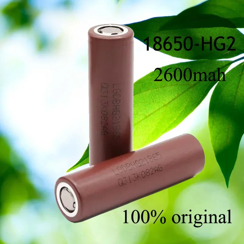 

Free Shipping Rechargeable Battery Original 2024NEW Hot Selling 18650Battery Lithium-ion HG2 3.7V 2600MAHfor MicrophoneComputers