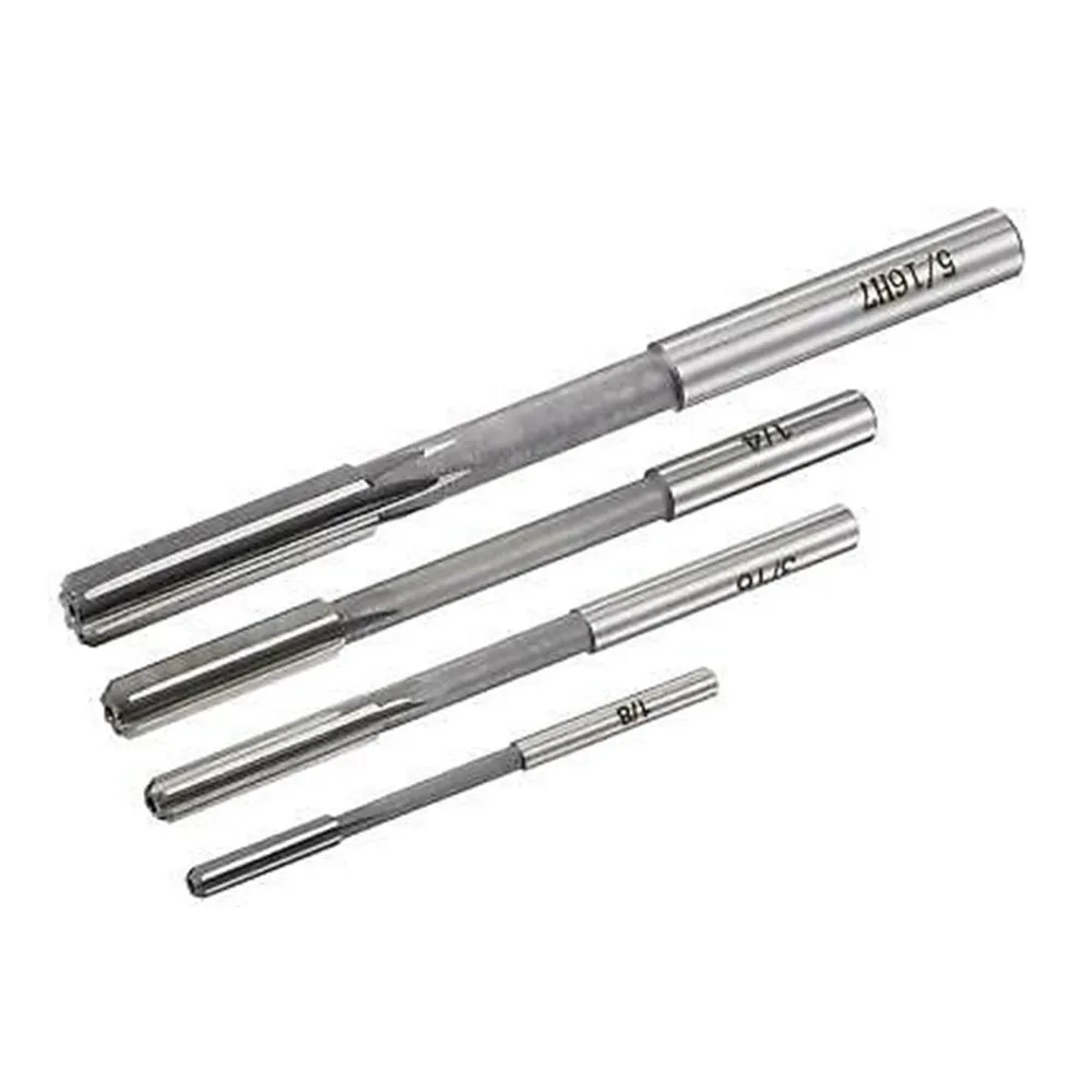 4PCS Chuck Reamer H7 HSS 6 Straight Blade Machine Reamer 16/24/26/32mm Chuck Reamers High Steel Rotating for Power Tools Kits