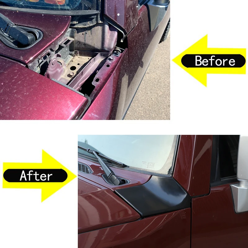 

For Toyota FJ Cruiser 2007-2021 Front Side Upper Fender Panel Antenna Base Fender Filler Panel Cowl Trim Cover Auto Accessories