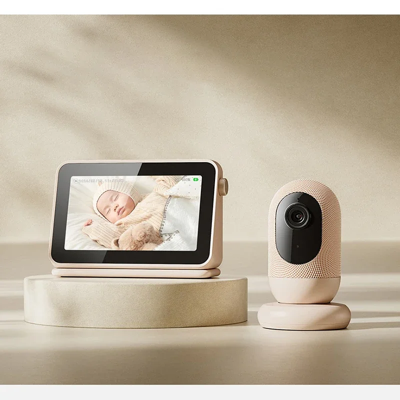 كاميرا Xiaomi الذكية إصدار رعاية الأم والطفل شاشة مراقبة البكاء والسعال للرضع اتصال داخلي في الوقت الحقيقي للعناية بالطفل