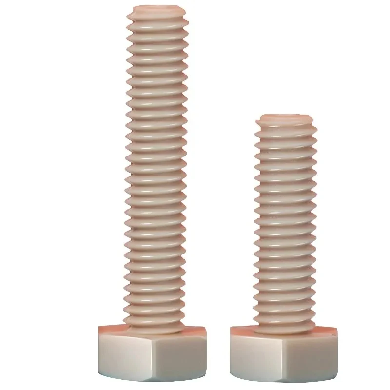 

High Temperature Resistant PEEK Hex Head Bolts Anti Corrosion Cold Resistant Hexagon Cap Screws M3 M4 M5 M6 M8