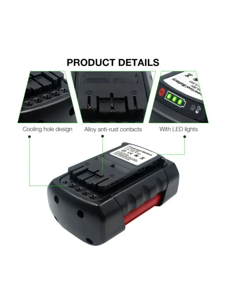 Pro náhradní baterii pro elektrické nářadí BOSCH 36V s velkou kapacitou 18,0 Ah, vhodná pro Bosch BAT810 BAT836 BAT840 GBH BAT4030 BAT4040 - náhled 6