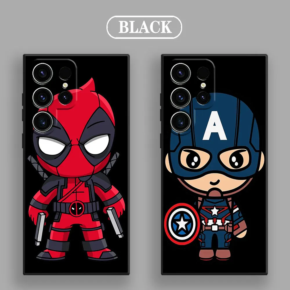 Marvel Iron Man Groot Spiderman Avengers Phone Case For Samsung Galaxy S24 Ultra Cases S23 S21 S20 FE S22 Plus Note 20 10 Cover