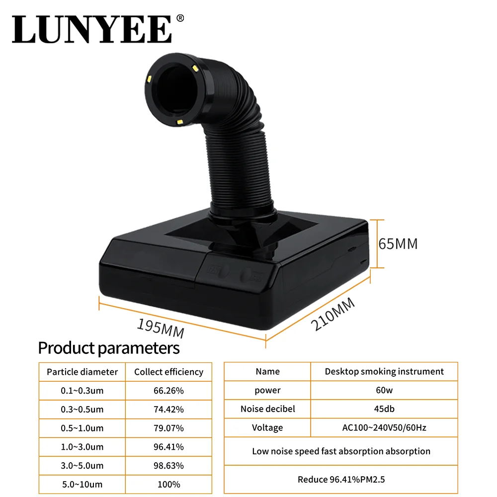 Laser Smoke Absorber With LED,Metal Solder Fume Extractor Purifier For Soldering,Laser Carving Cutting,Wood Burning,3D Printer