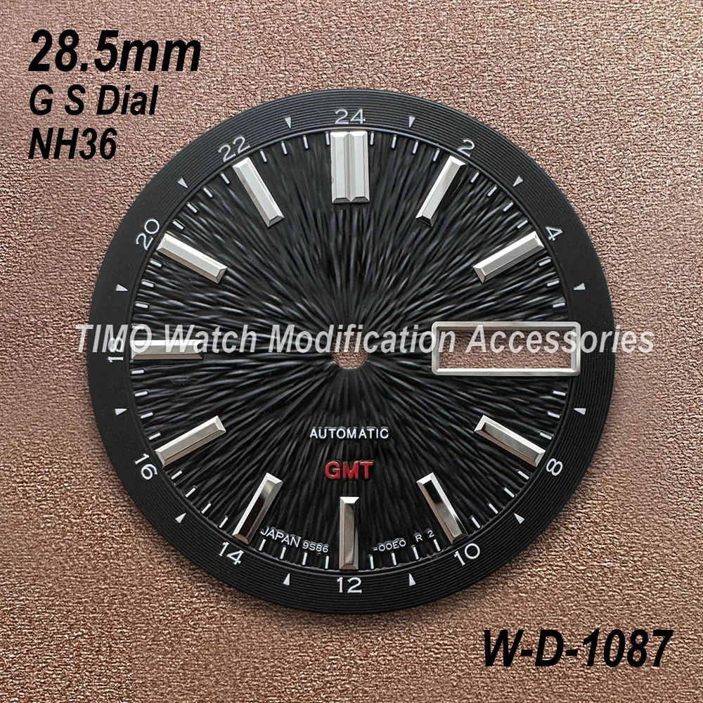 28.5mm/31mm/33mm G S Logo GMT Sunburst/Matte Dial For NH34/NH35/MH36 Movement High Quality Watch Modification Accessories
