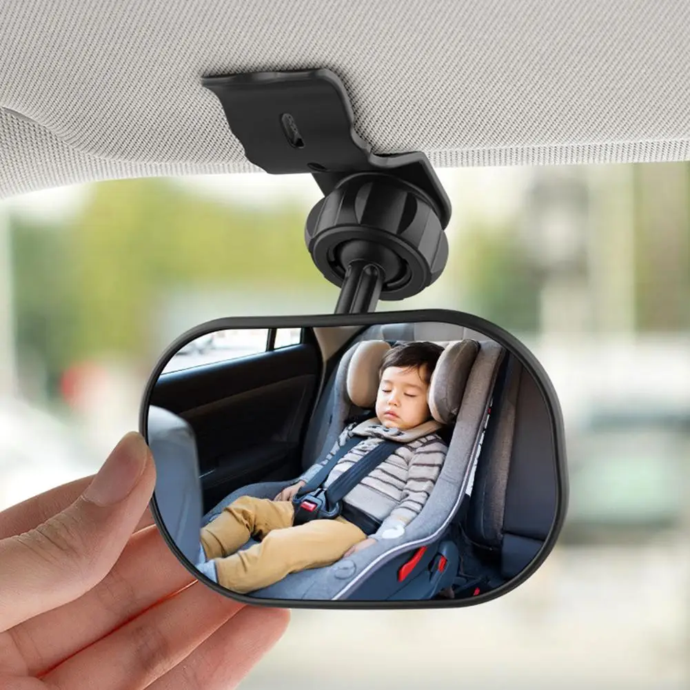 360-Degree Rotatable Adjustable Clear Reflection Wide View Car Rearview Mirror Safety Mirror for Windshield Infant Car Seats