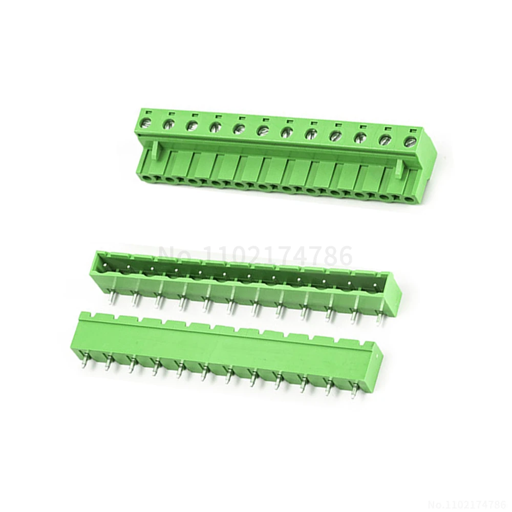 (1 Set) 15EDGK 15EDGVC 15EDGRC - 7.62mm plug-in screw terminal blocks with straight pins and angled sockets KF 2EDGK/VC/RC 7.62