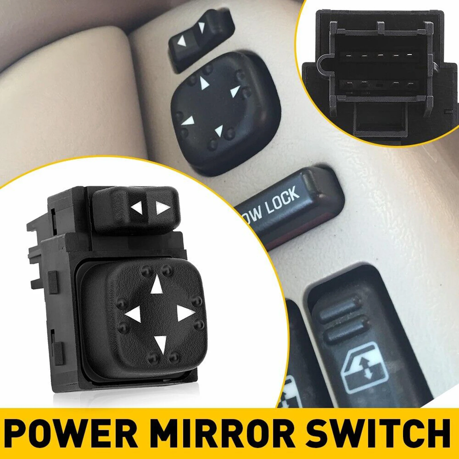 Car Power Mirror Switch 19259975 15045085 Driver Side for Cadillac Chevrolet Avalanche Silverado 1500 2500 3500 Tahoe GMC Sierra