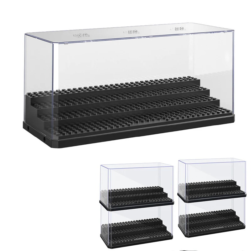 

Акриловая витрина для минифигурок, модели игрушек из строительных блоков, хранилище игрушек для зданий, штабелируемая пылезащитная витрина